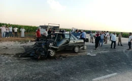 Mardin’de kafa kafaya çarpışan otomobillerde 5’i çocuk 9 kişi yaralandı